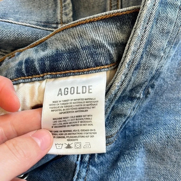 Agolde Denim Cut Off Shorts Nico Size 25 - Picture 3 of 12